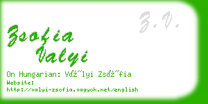 zsofia valyi business card